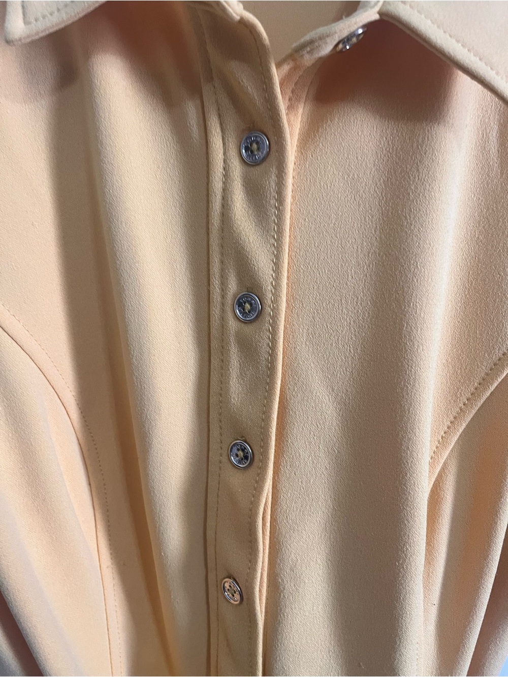 Tommy Hilfiger Mustard Short-Sleeve Wrap Midi Dress Size 4 - Picture 4 of 12